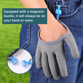 TOPIND Fishing Gloves Hunting Glove Waterproof Anti-Cut Glove PE Wire Woven Latex Fish Catching Gloves with Magnet Release Fishing Wear M L XL 1pc