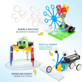STEM Projects, Science Experiments, Robotics Kit, Craft Activities, Engineering Toys, Electric Robot Building Circuit Kits for Kids Boys Girls Ages 6-8 8-12 6 7 8 9 10 11 12 Year Old Gifts