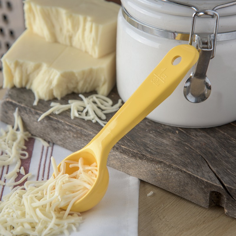 Carlisle 492104 Solid Short Handle Portion Control Spoon, 1 oz,
