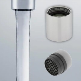 Neoperl Tom Thumb Clear Small Size Faucet Aerator PCA Perlator Laminar Flow Stream Male/Female Bathroom Housing/Washer/Insert (Green 1.5 GPM, Female)