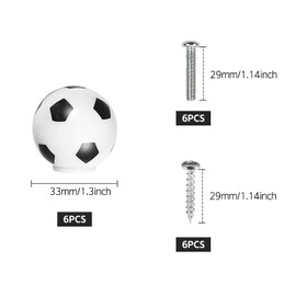 JJWNMLL 6 Pieces Sports Theme Decor Handles Football Chest of Drawers Knobs Football Drawer Knobs Furniture Decoration Pulls Handles for Dresser Cupboard Wardrobe Cupboard for Children and Sports