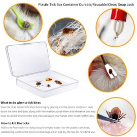 Tick Remover Tool for Dog Cats Human & Pet, Pain Free Small Medium Large Removal Twister Bar Hooks Fine Point Tweezer Tick Puller Removes Head Body Pince A Tique Pour Chien Flea Lice Comb Remover Kit