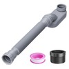 Low Profile Flexible Bathtub Shower Drain Pipe Kit - Flat