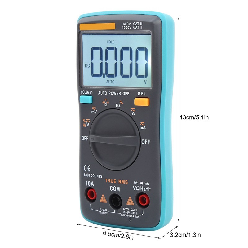 ZT101 Digital Multimeter AC DC Voltmeter Ammeter Ohmmeter Volt Tester