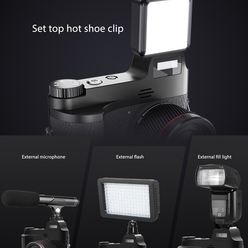 4K Digital Camera 48MP Manual Focusing Retro Anti Slip Pattern