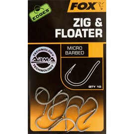 Fox Zig & Floater Micro Barbed Hooks Size 6 Qty 10 (chk212)