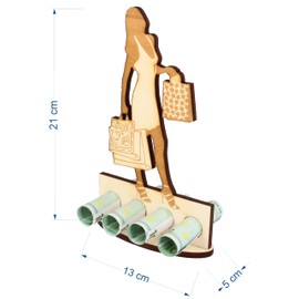 WORTGEFECHTE XL Wooden Money Gift for Women, Gift Idea, Voucher Packaging, Funny Gift, Money Gift for Men and Women (General Shopping)