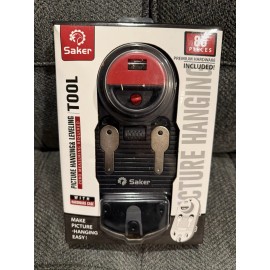 Case NEW SAKER PICTURE HANGING & LEVELING TOOL KIT 85 PIECES WITH HARDWARE CASE