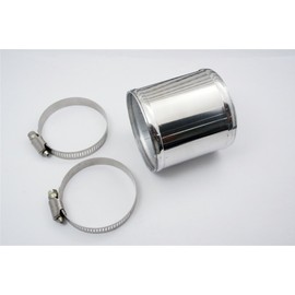 Autobahn88 Aluminum Alloy Hose Joiner Pipe, OD=2" (51mm), L 3" (76mm), Glossy Polished, Includes 2 G-Clamps