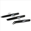 SEIWEI 3Pcs Precision Tweezers Set - Anti-Static Flat Tip, Plastic