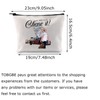 TOBGBE Classic Lines Quote Movie Cosmetic Bag With Zipper For