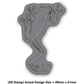 'Tree Frog' Rubber Stamp - Unmounted Design for Crafting & Scrapbooking, A8 (RS00032597)