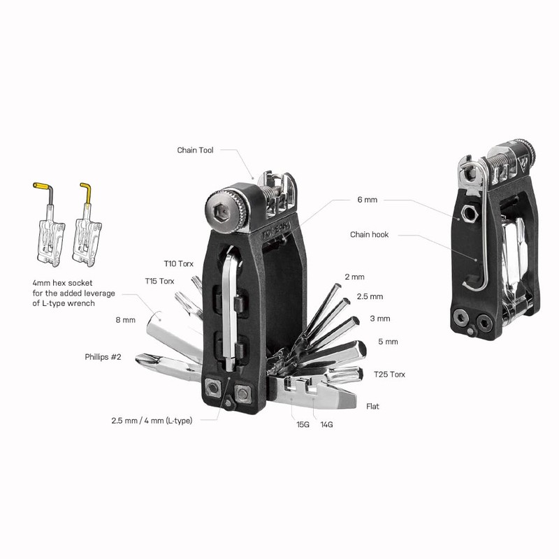 Topeak Multi-outils de selle 16'