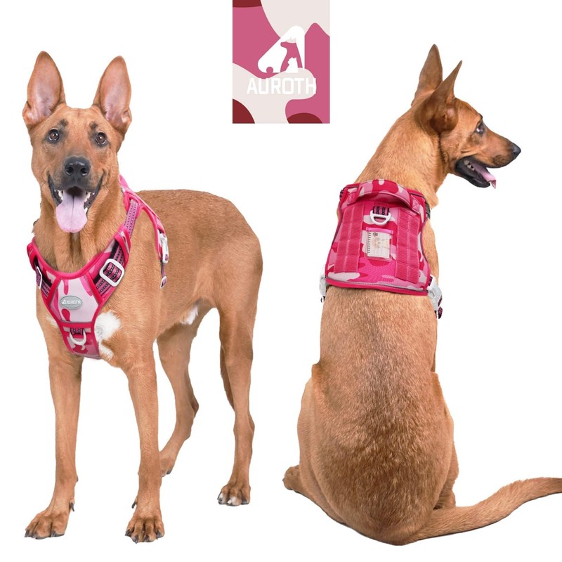 AUROTH Tactical Dog Harness for Small Medium Large Dogs No