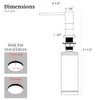 Sink Soap Dispenser for Kitchen Sink (Matte Black), All Brass
