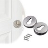 Keyhole Covers, Pack of 2 Stainless Steel Keyhole Covers, Round