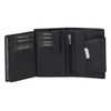 Women's Wallet in Portrait Format LEAS in Real Leather Black