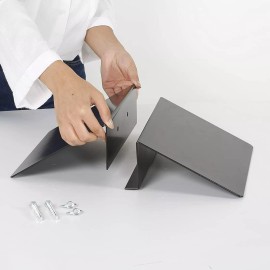 M&T Displays Double Sided 31.50" Black Steel Poster Stand Indoor Schools Restaurants Shops