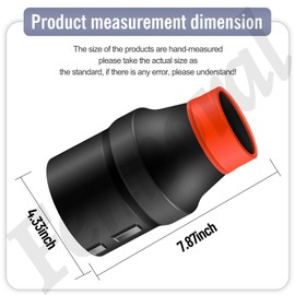 Fennoral Car Drying Nozzle with Red Soft Tip Cover for Milwaukee M18 Fuel Single Battery Leaf Blowers Fits 2724-20 and 2728-20