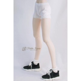 [Petite Marie] 1/3 DD Compatible 1/3 Length with Lace Leggings, White, Spats, Fitness Pants, Daily Pants, Casual Pants, 23.6 inches (60 cm), Doll BJD Doll Clothes [Petite Marie] [No.0173]