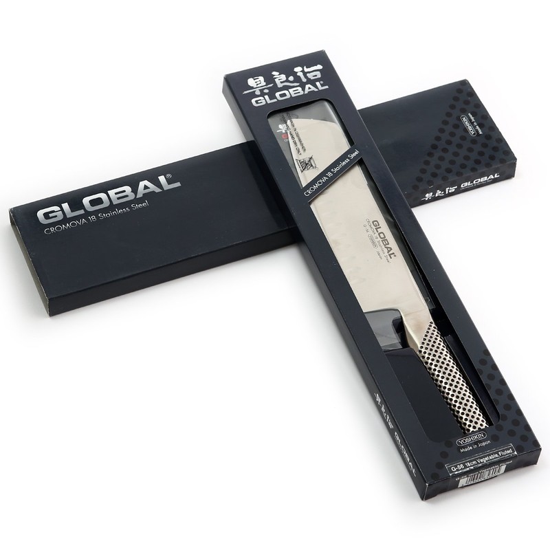 Global G-56-7 inch, 18cm Vegetable Hollow Ground Knife