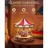 Rolife Wooden 3D Puzzles DIY Carousel Music Box with Lights