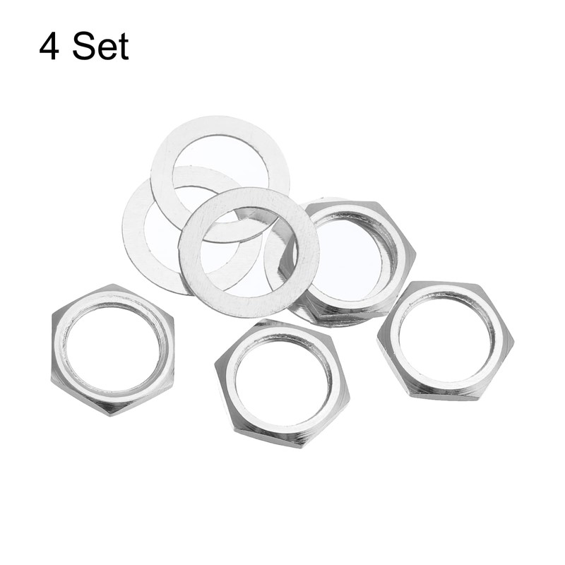 sourcing map 4 Set Guitar Nuts and Washers M9 Guitar