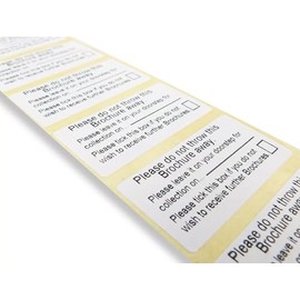 Mailing Labels, 'Please Do Not Throw This Brochure Away', 50mm x 25mm, 100 Pack
