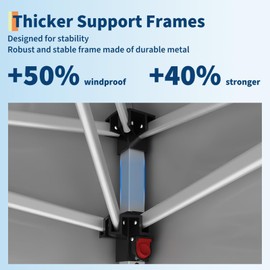 10x20 Pop Up Canopy Tent with Side Walls, Heavy Duty Outdoor Canopy UPF 50+ All Season Waterproof Commercial Street Vendors Party Tents for Parties Canopy with with Roller Bag, 8 Stakes & 6 Sandbags