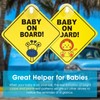 TIESOME Baby on Board Car Warning Signs, Pack of 2