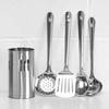 Stainless Steel Kitchen Utensil Set with Storage Holder, 4 Piece,