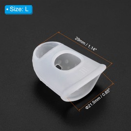 PATIKIL Inner Diameter 21.5mm Silica Gel Fingertip Protector Rubber Fingertip Protector 15pcs Silica Gel Thumb Fingertip Protector Cover for Guitar Playing Office Counting Sewing Clear, Large