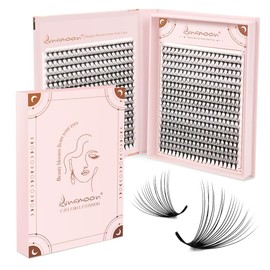 Lunamoon 640 Fans Vorgefertigte Fächer Wimpern 20D Volumen Premade Fans Wimpernverlägerung Volumen Wimpern (20D-0.07-D, 8-15mm)