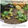 Ciieeo Sets Frog Ornaments for Home Frog Themed Miniature Resin