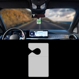 Tecledsn Clear Parking Permit Holder, Car Rear View Mirror Hanger, Vertical Parking Lot Pass Car Parking Card Holder, 77x127mm Parking Permit Hang Tag Holder for Car Passes Stickers Permits (1PCS)