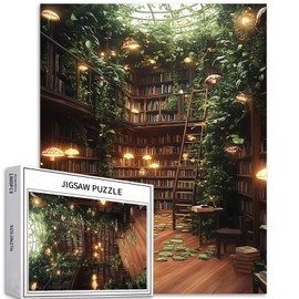 Dream Library 1000 Piece Jigsaw Puzzles for Adults Vine and Lush Greenery Scene Art Puzzle Colorful DIY Puzzles for Home Decoration Gifts Family Puzzle Perfect for Game Nights 20×27 Inches