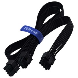 COMeap PCIE Cable for EVGA, PCIe 8 Pin Male to Dual PCIe 8 Pin (6+2) Male GPU Power Cable for EVGA Power Supply 25-inch(63cm) Black