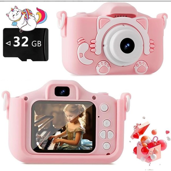 Kids Camera, 1080P Kids Digital Camera, 2.0 Inch IPS Screen