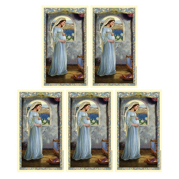 Prayer of Mary, Mother of God Laminated Holy Cards, 4 3/8 Inch, Pack of 5