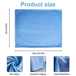 Pack of 4 Bamboo Cotton Cloths, 30 x 38 cm, Bamboo Cloths, Absorbent Cleaning Cloths, Microfibre Cleaning Cloth, Reusable Cleaning Cloths for High Gloss Surfaces, for Cleaning and Dusting