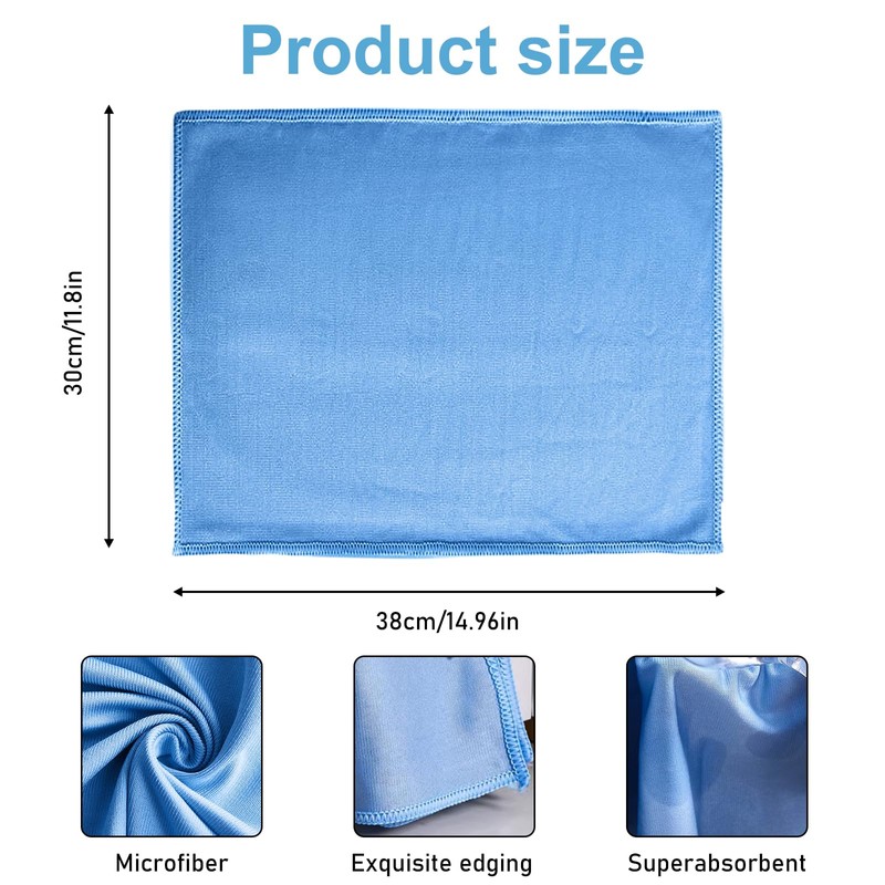 Pack of 4 Bamboo Cotton Cloths, 30 x 38 cm,