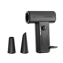 130000RPM Compressed Air Duster, Ultra Strong Wind Force Mini Blower, LED Light Portable, Rechargeable for Computer, Keyboard, Outdoors & Car Dusting, Camping, Emergency, 3 Gear