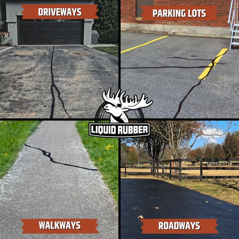 Asphalt Crack Filler- Black - 4 Pack