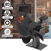 Wood Stove Fan 6 Blades Heat Powered Burning Fireplace Fan