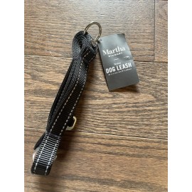 Martha Stewart Nylon Dog Leash Black 5 Ft Long 3/4" Wide Brand New