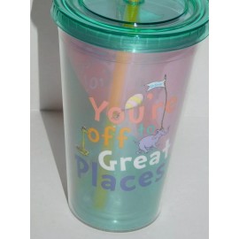 Dr. Seuss Dr Seuss Tumbler Travel Cup  w/ Quotes Oh The Places You'll Go Graduation