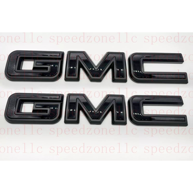 Auto Front Rear Black Emblem Overlay 2019-2024 GMC Sierra 1500