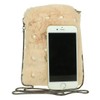 Girly Handbags Pearl Fur Clutch Bag, khaki