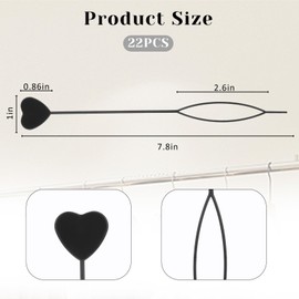 20PCS Hair Bead Tool for Hair, Quick Beaders for Hair Braids Loading Beads on Hair Braids Beader Tool Black Hair Bead Maker Threading Applicator Set for Hair Tail Ponytail Styling Maker