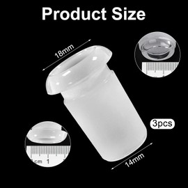 3Pcs Glass Joint Adapter Connector,Glass Bushing Adapter 14/18 Joint Sizes for Chemistry Laboratory Set Up